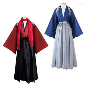 Abbigliamento etnico La danza della spada Kimono Abiti asiatici tradizionali in stile giapponese Robe Gioco di ruolo Abito Haori Fancy Disguise Costume da donna uomo