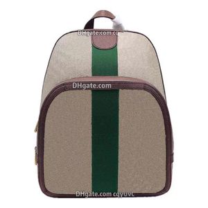 men backpack High capacity canvas school bag Designer Lattice handbags Genuine Leather trim Fashion Luxury travel bag for women