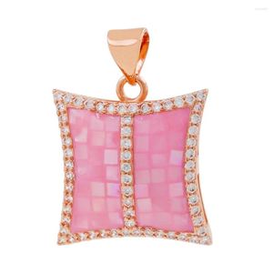Anhänger Halsketten Mode Nette Werfen Kissen Form Konfrontiert Shell Fit Pan Charms Frauen Perlen Für Armband Halskette Schmuck DIY Machen