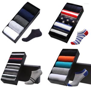 Men's Socks Wholesale 5 Pairs High Quality Casual Business For Men Cotton Autumn Winter Black White Big Size Without Box