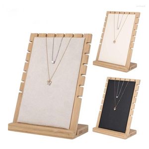 Schmuckbeutel Mode Kreative Holz Armband Halskette Anhänger Organizer Display Halter Ständer Zeigt Rack Regal Vitrine