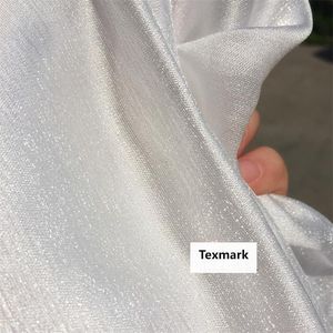 Tessuto per Abbigliamento Crepe Bianco Glitter Jacquard Raso Organza Tulle Per Abito Al Metro