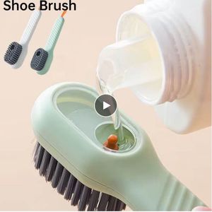 Cleaning Brushes Soft Bristled Liquid Shoe Brush Long Handle Brushes Clothes Brush Shoe Clothing Board Brush Household Cleaning Tool