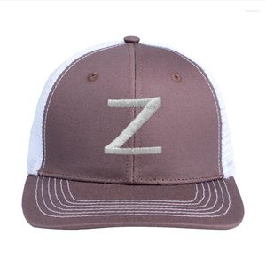 ボールキャップ夏刺繍文字 Z ユニセックスメッシュフラットつば野球帽女性調節可能なスナップバック帽子男性屋外カジュアルお父さん帽子
