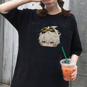 Erkekler Tişörtleri Genshin Etki Anime Gömlek Bennecartoon Baskı Oyunu Kawaii Tees Gelişler Kadın Pamuk Harajuku Estetik O-boyun