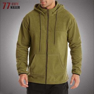 Jackets ao ar livre Hoodies Militares de lã de lã militar homens homens ao ar livre zíper com zíper casacos macho macho nova cor sólida à prova de vento jaqueta tática 0104