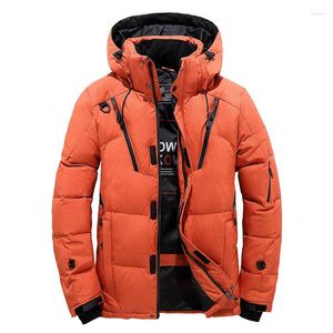 Cappotto da uomo invernale in piumino spesso caldo con cappuccio Parka alla moda solido Cappotto da uomo casual slim antivento di alta qualità