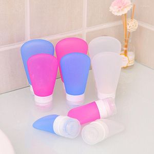 Storage Bottles 1pc Silicone Refillable Bottle 37ml 60ml 89ml Portable Empty Travel Packing Lotion Shampoo Cosmetic Squeeze Containers