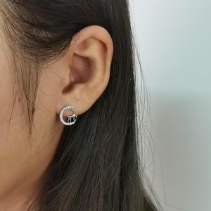 Brincos de garanhão Sparkle Deer for Women Silver Bating Breating Shine Piercing Fashion Fashion Presente Acessórios para Presentes