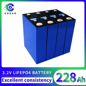 4st 3.2V LifePo4 Batteri 228Ah storkapacitet DIY LIFEPO4-celler Packa med hjulmutterdräkt för fordon RV Camper EU US Duty Free