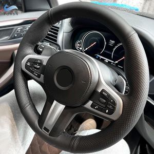 Steering Wheel Covers Car Black Perforated Leather Cover For M Sport G30 G31 G32 G11 G20 G21 X3 G01 X4 G02 X5 G05 G07 G14 G15 G16