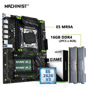 MACHINIST E5 MR9A V1 ATX Kit de placa-mãe conjunto com Xeon E5 2620 V3 CPU LGA 2011-3 Processador e DDR4 16GB RAM Memory Combo