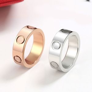 Kvinna Band Love Ring Designer Mens Rings Unisex Fade Silver Rose Gold Color B4084800 Valentines Day Jewelry Luxury Men Engagement Diamond Ring