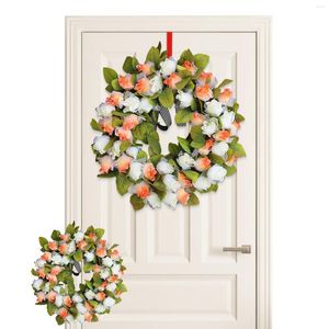 Декоративные цветы летние дверные украшения мемориальные дни независимости венок венок Америка Патриотическое Рождественское кладбище
