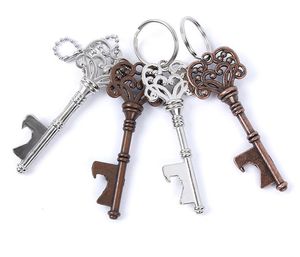 500 st Vintage KeyChain Key Chain Beer Bottle Opener Coca Can Opening Tool With Ring eller Chain SN606