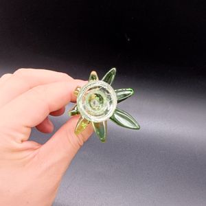 Green Leaf Glass Bowl for Smoking Heat Resistant 14mm 18mm Accessories Water Bong Pipes