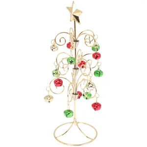 Juldekorationer Tree ChristmasTrees Iron Tablett Dekor Konstgjord mini Desktop Prydnad Ornament Bord Semester Small Party