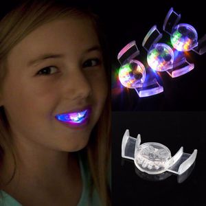 Glow Tooth Funny Games LED Light Kids Children Light-up Toys Flashing Flash Brace Mouth Guard Piece Glow Party Supplies 1276