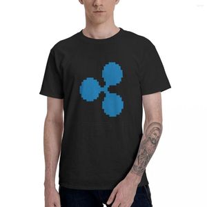 Herren T-Shirts Ripple XRP 8-Bit Logo Polo Graphic Tee Basic Kurzarm T-Shirt Lustige Tops