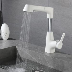 Bathroom Sink Faucets White Faucet Washbasin Dual-purpose And Cold