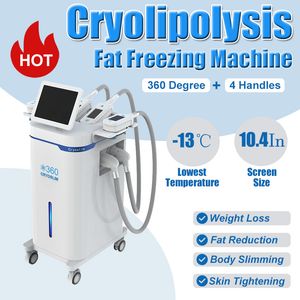 Cryo Therapy Body Slimming Machine Vikt Borttagning Cryolipolys Vakuum 4 Hanterar anti -cellulitfett Reduktion Kroppsformning Hem Salong Användning