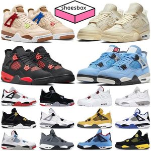 2023 Herr dam basketskor 4s jumpman 4 Red Thunder Wild Things Universitet Blå Svart Cat Fire Motorsport Segel Metallic Lila herr sneakers