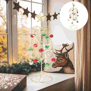 Christmas Decorations Tree Xmas Trees Tabletop Iron Artificial Mini Decor Holiday Small Decorated Decorative Party Miniature Model Wrought