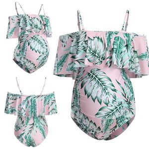 Damen Einteiliger Umstands-Badeanzug, Spitzen-Bikini, Schwimmen, schnell trocknend, Strandmode, Badebekleidung, schwangere Frauen, sexy Neckholder