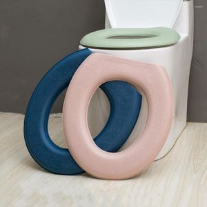 Toilet Seat Covers Waterpoof Soft Cover Bathroom Washable Closestool Mat Pad Cushion O-shape Bidet Accessories