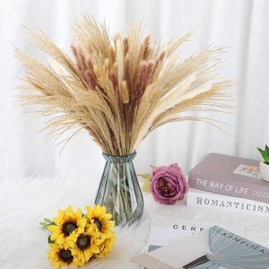 Decorative Flowers Natural Dried Pampa Grass Bouquet Reeds For Wedding Party Decoration Boho Home Decor