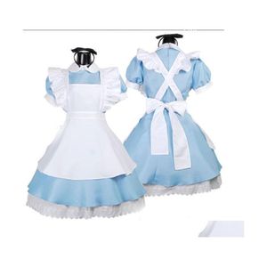 Förkläden Lolita Princess Maid Dresses Fancy Apron Dress Outfits Uniform Söt kostym Steg Performance Kökskläder Drop Delivery H Dhair