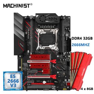 MACHINIST E5 MR9A PRO MAX Motherboard Combo Set Kit mit Xeon E5 2666 V3 LGA 2011-3 CPU und DDR4 32 GB RAM Speicher ATX