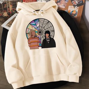 Hoodies för kvinnor Sweatshirts i Hate Everything Wednesday Addams hoodie y2k estetisk Vinter anime träningsoverall kvinnliga sweatshirts 230104