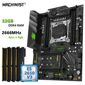 Machinist E5 MR9A PRO 마더 보드 세트 Xeon E5 2650 V3 CPU 및 DDR4 32GB RAM 메모리 콤보 ATX 2011-3 보드