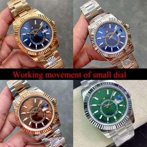 Designer Mens Watch Small Calendar Dial Mobile Stainless Steel Automatic Movement Sapphire 41mm Watch Business Gift Montre De Luxe