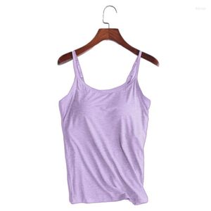 Camisoles & Tanks Built In Bra Tank Top With For Women Tops Adjustable