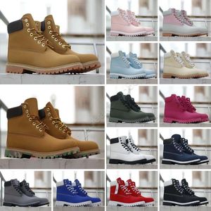 2022 Designer Ankle Platform land Boots mens womens Leather Shoes Winter Boot for Cowboy Yellow Red Black Pink Hiking Work Motorcycle size 36-45