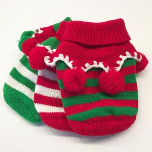 Odzież dla psów zimowe ubrania świąteczne Sweter z wełnianą kulą dla małych psów