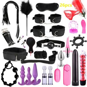 SM sex toy set 23 26 piece anal plug binding combination Couple auxiliary