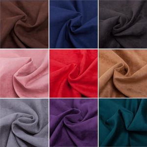 Clothing Fabric Thin Faux Suede Polyester Satin Velvet For Sofa Clothes Black White Grey Beige Brown Red Pink By The Meter