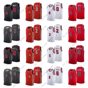 Basketball Jerseys Basketball Jerseys Kaws Print 2022 New City Basketball Jerseys Coby 0 White Lonzo 2 Ball Derrick 5 Jones Alex 6 Caruso High Quality Printed