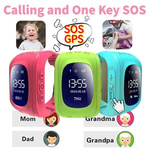 OLED Kids GPS Tracker Watches Anti-Lost SOS GPS Location Sim IOS Android Сотовый телефон многоцветный камуфляж детские умные часы