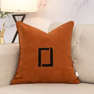 Nordic Style Office Home Stay Hotel Embroidered Horse Designers Letter Pillow With Core Living Room Sofa Bedside Cushion Backrest Cover