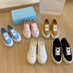 Designer Shoe Women Nylon Shoes Gabardine Canvas Sneakers Wheel Lady Trainers Loafers Platform Solid h￶jda sko med l￥da H￶g 5A -kvalitet 4MKT