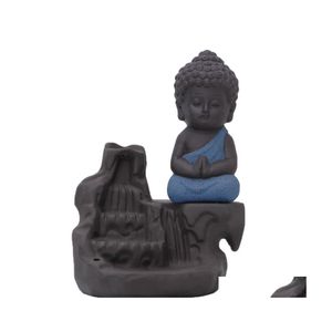 Sachet Bags Wholesale Creative Home Decor The Little Monk Censer Backflow Incense Burner Use In Office Teahouse Ceramic Y102 Drop De Dhmbx