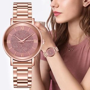 Zegarek 6947ms kobiety zegarki 2023 Diamond Rose Gold Ladie