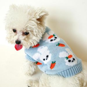 Dog Apparel Winter Pet Sweaters Clothes Cartoon Print Windproof Cardigan Small Knitted Sweater Puppy Cat Pullover Dogs Pets Clothing