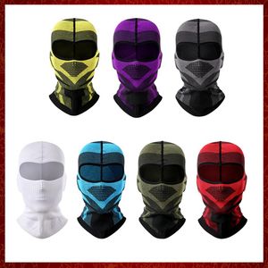 MZZ05 Breathable Motorcycle Full Face Mask Motorbike Cycling Bike Helmet Masks Motocross Helmets Outdoor Hood Moto Riding Neck Face Mask