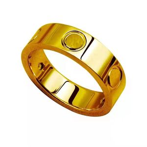 Anello d'amore di moda per uomo fedi nuziali street hip hop coppia casual lettera classica gioielli di lusso con diamante amante signora hanno eternità anello di design in oro cristallo