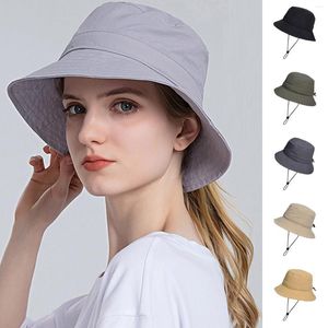 Breite Krempe Hüte Mode Eimer Hut für Frauen und Männer 2023 Sommer Sun Caps Faltbare Baumwolle Fishman Visiere Hip Hop flache Unisex